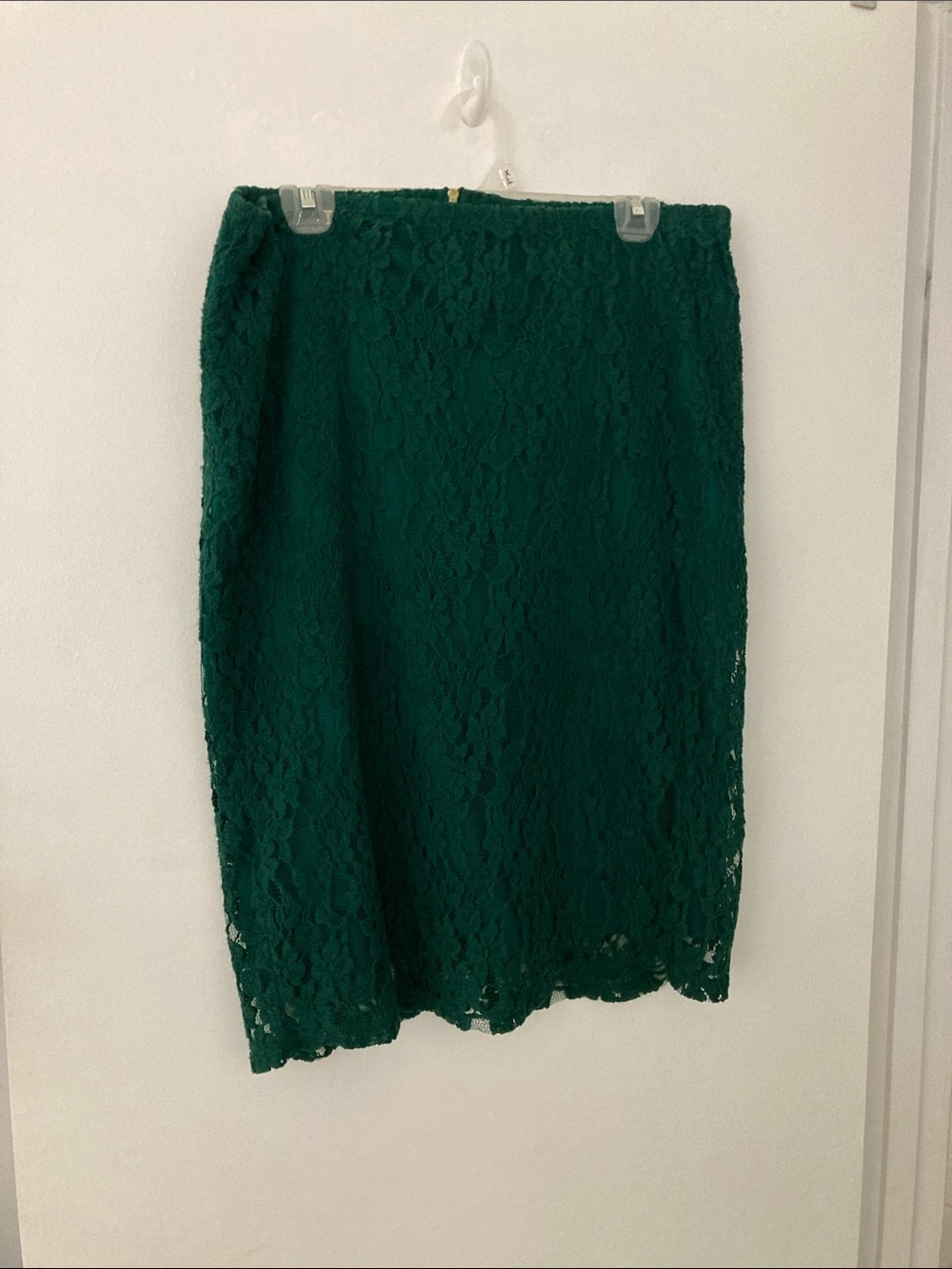 Xhilaration Dark Emerald Green Lace Pencil Skirt